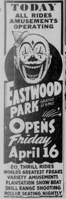 Eastwood Park - OPENING AD APRIL 11 1948